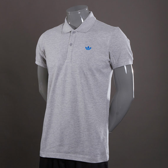 Adidas Originals Adicolor Polo Pique Medium Grey Heather for Men